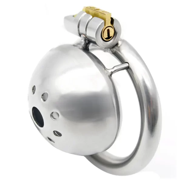 304 stainless steel Male Chastity Device Super Small Short Cock Cage with Stealth lock Ring Sex 3