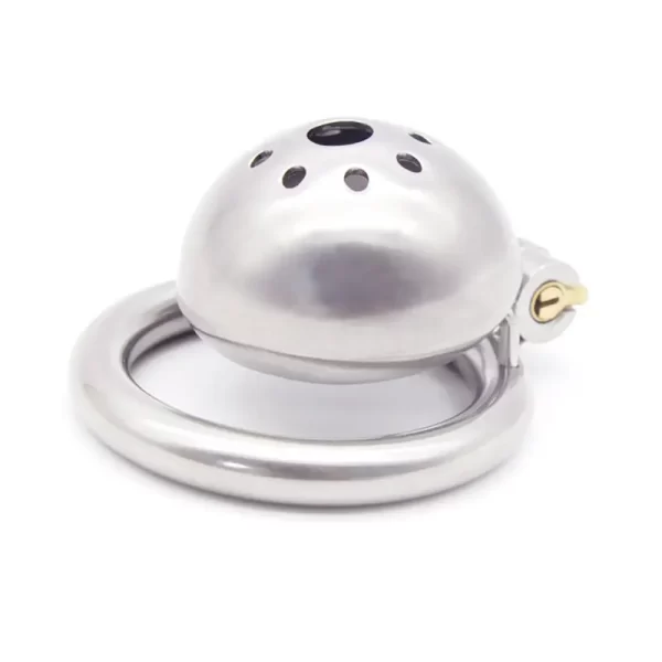304 stainless steel Male Chastity Device Super Small Short Cock Cage with Stealth lock Ring Sex 4