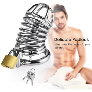 4 4 5 5cm Metal Lock Male Chastity Device Adult Games Cock Cage Sex Toys for 1