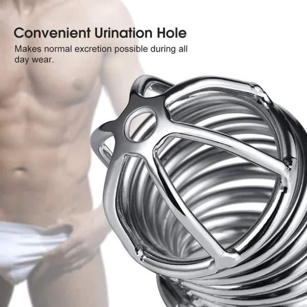 4 4 5 5cm Metal Lock Male Chastity Device Adult Games Cock Cage Sex Toys for 3