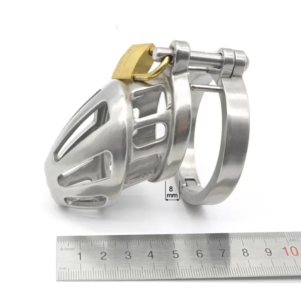 CHASTE BIRD Stainless Steel Male Chastity Device Chastity Belt Cock Cage Penis Ring Men s Virginity 3