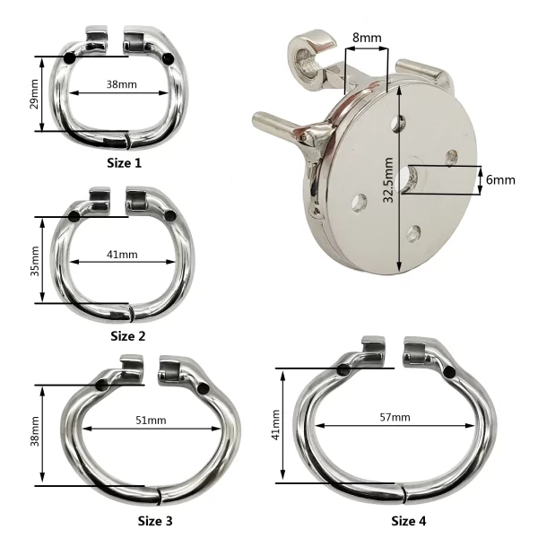 Flat Reverse Pressing Stainless Steel Male Chastity Device Cock Cage Penis Lock Cock Ring Penis Sleeves 1