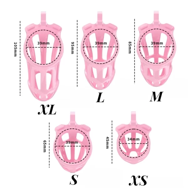 High Quality Cobra Chastity Cage Male Cock Cage with Four Penis Rings Sm Chastity Restraints Sissy 3