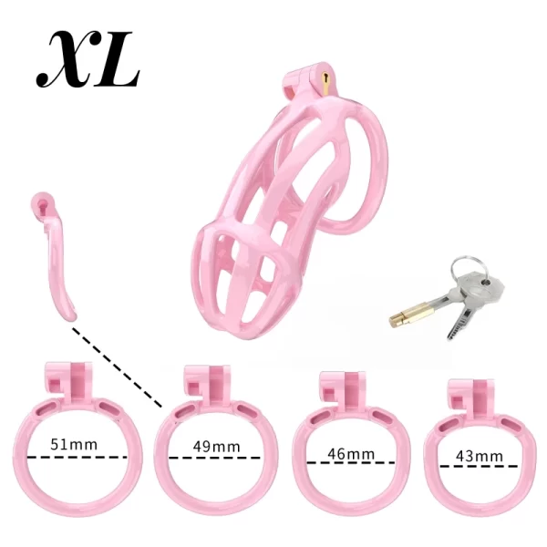 High Quality Cobra Chastity Cage Male Cock Cage with Four Penis Rings Sm Chastity Restraints Sissy 4