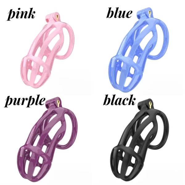 High Quality Cobra Chastity Cage Male Cock Cage with Four Penis Rings Sm Chastity Restraints Sissy