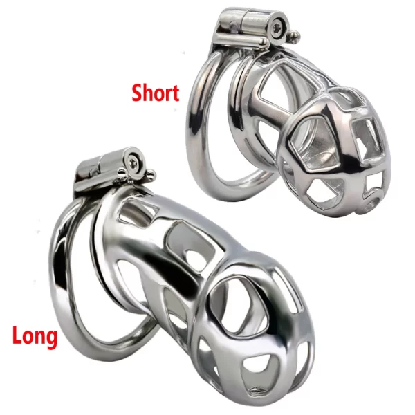 Long short Cock Chastity Cage for Men Metal Penis Cage Male Chastity Device Lock Sleeve Bondage
