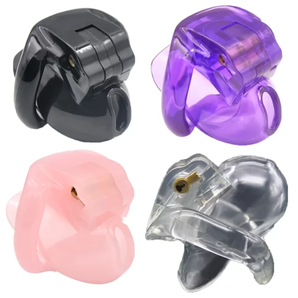 Male Chastity Device Cock Cage With 4 Rings Cock Ring Sleeve Lock Penis Cage Bondage Belt