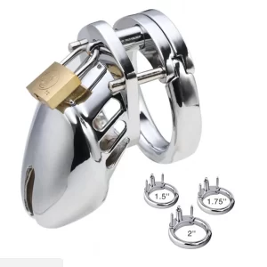 Metal Male Chastity Lock Device Belt Penis Cage Ring Virginity Lock Couples Sm Restraints Sex Game