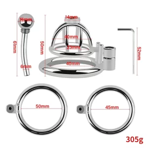 New Chastity Cage and Plug Male Super Small Metal Penis Lock Bird Chastity Cages Slave Bondage