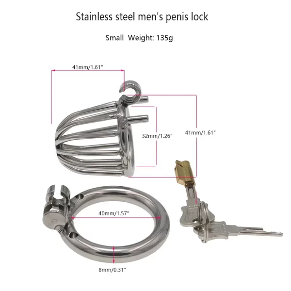 New Male Metal Chastity Lock Penis Cage Male Chastity Belt Anti cheating Bondage Belt Couples Flirting 3