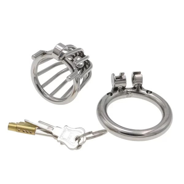 New Male Metal Chastity Lock Penis Cage Male Chastity Belt Anti cheating Bondage Belt Couples Flirting 4