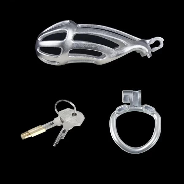 New Mamba Cobra CB Lock Male Chastity Lock Chastity Device Penis Ring Cock Cage Anti Cheating 4