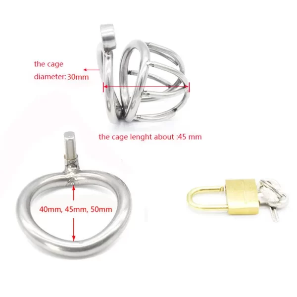 Prison Bird New High quality Male Chastity Device Bird Lock Stainless Steel Cock Cage A224 2